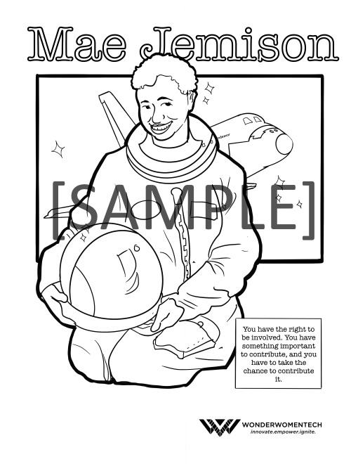 Iconic Women in STEAM Coloring Book - Physical Copy - Wonder Women Tech