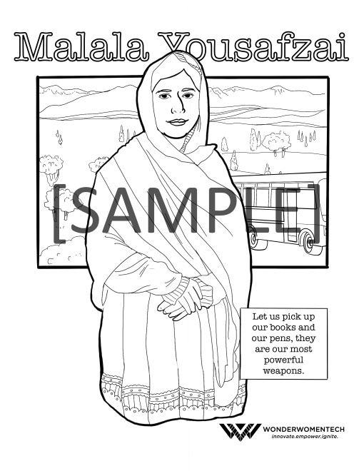 Student Donation Iconic Women in STEAM Coloring Book - Printable